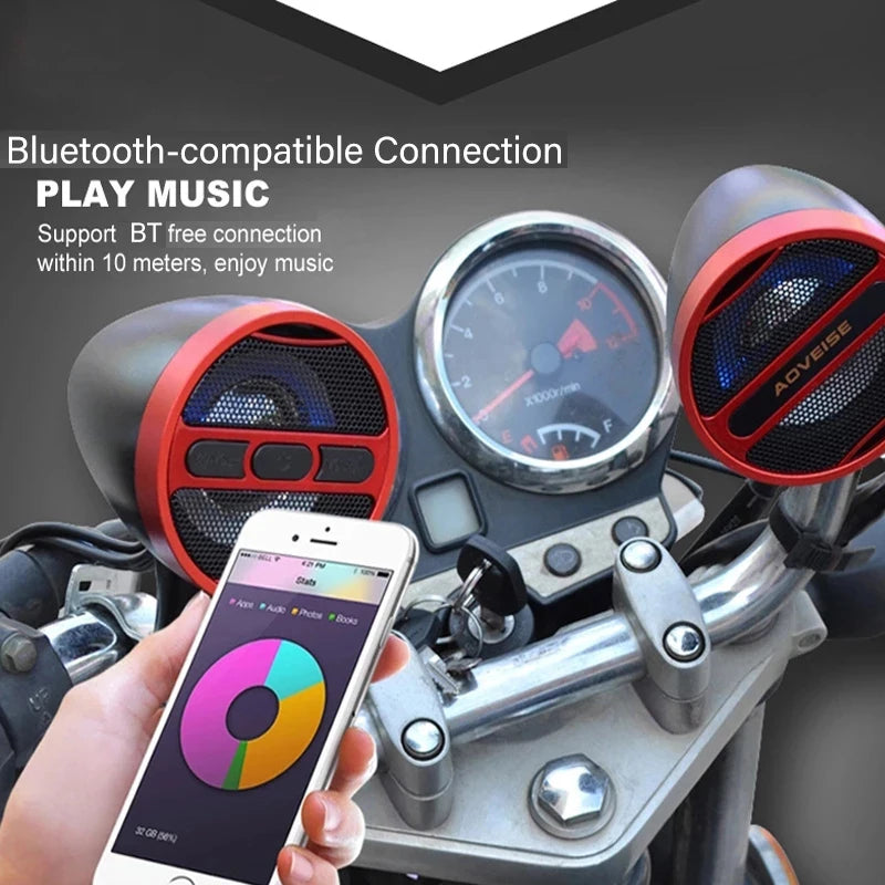 Altavoces Moto Bluetooth 3" IPX4 12V Din Universal