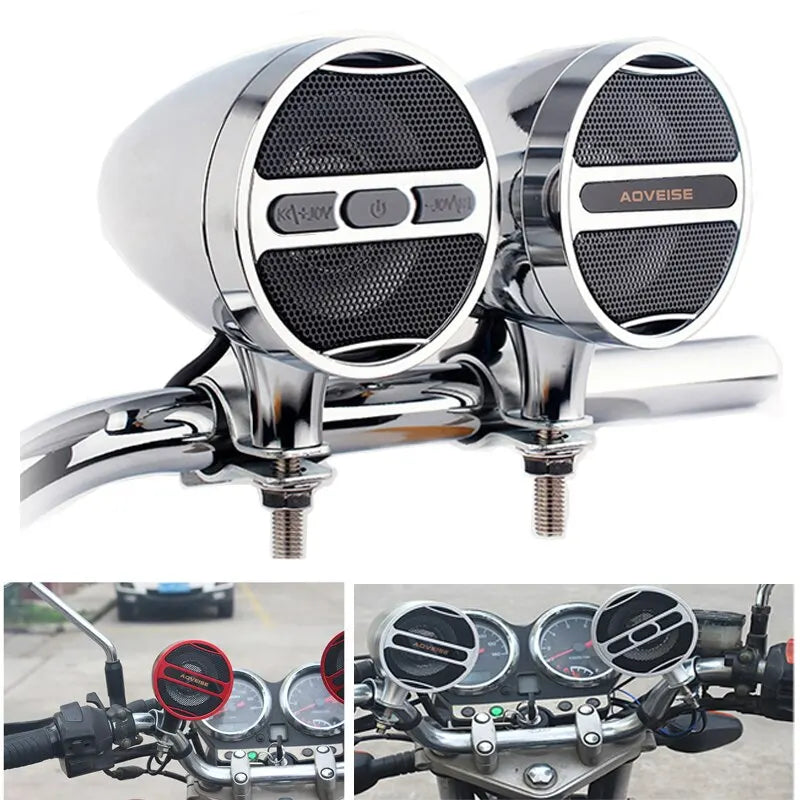 Altavoces Moto Bluetooth 3" IPX4 12V Din Universal