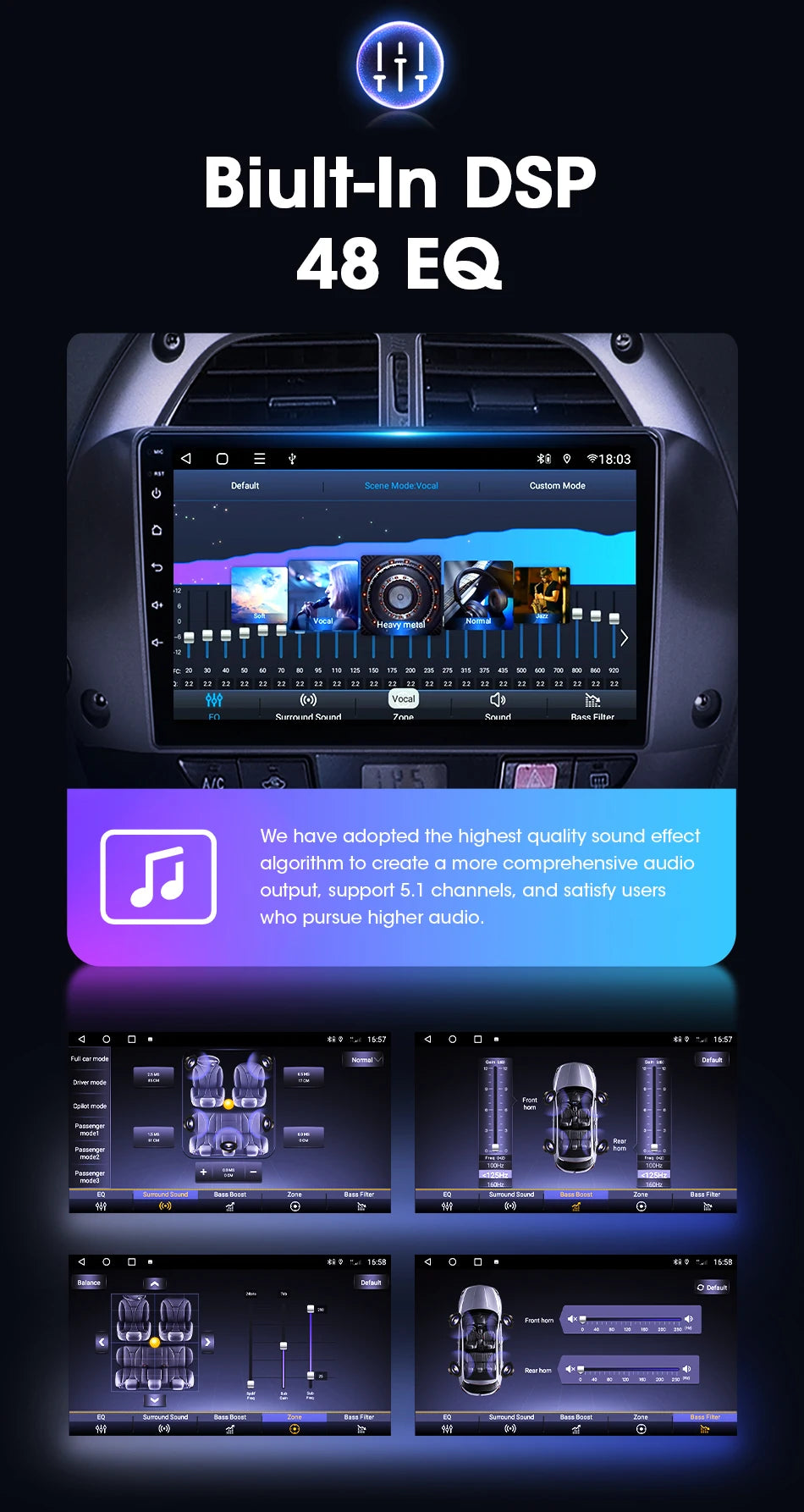 9” 2 Din Android car radio for Toyota RAV4 2001–2006
