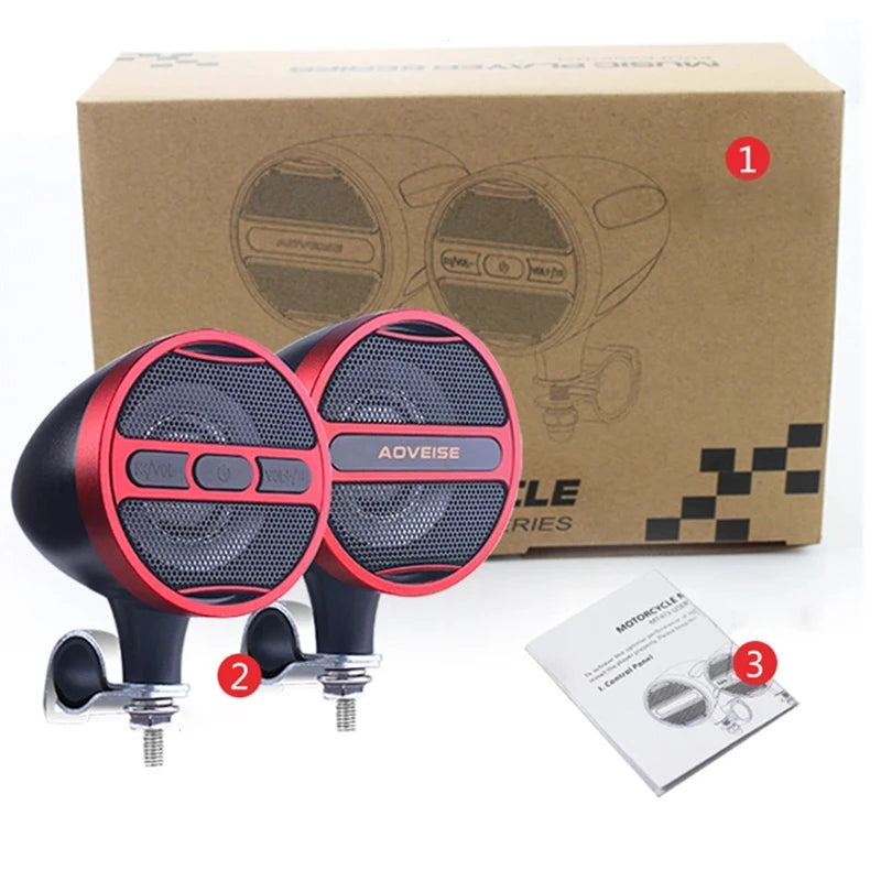 Altavoces Moto Bluetooth 3" IPX4 12V Din Universal