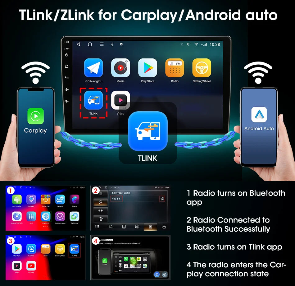 9” 2 Din Android car radio for Toyota RAV4 2001–2006