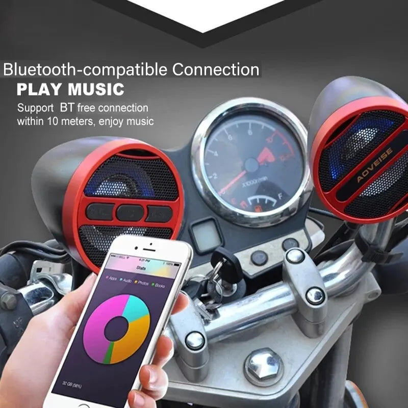 Altavoces Moto Bluetooth 3" IPX4 12V Din Universal