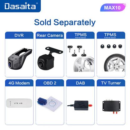 Dasaita MAX11 9" Autoradio per Toyota Corolla 2007-2013 con CarPlay e Android Auto 