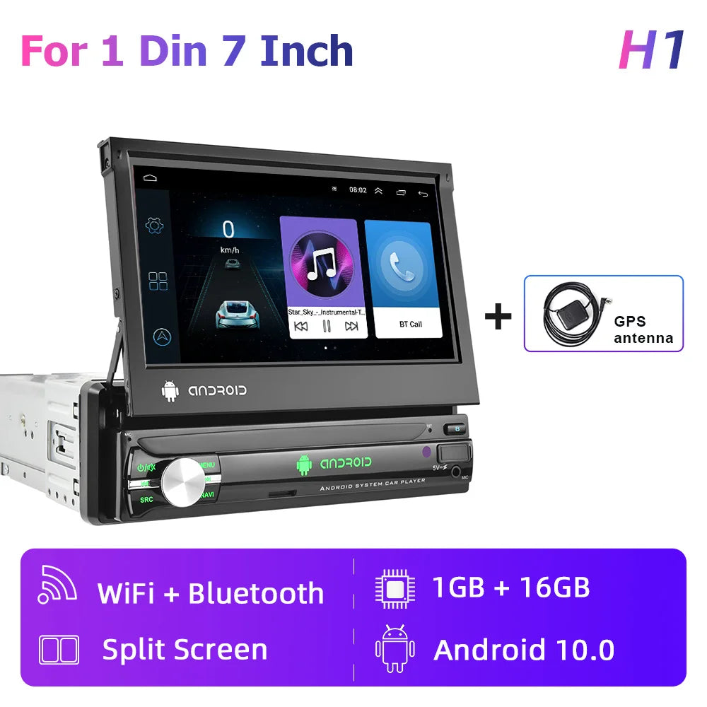 Hikity Autoradio Retráctil de 7" AutoRadioCanario