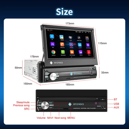 Hikity Autoradio Retráctil de 7" AutoRadioCanario