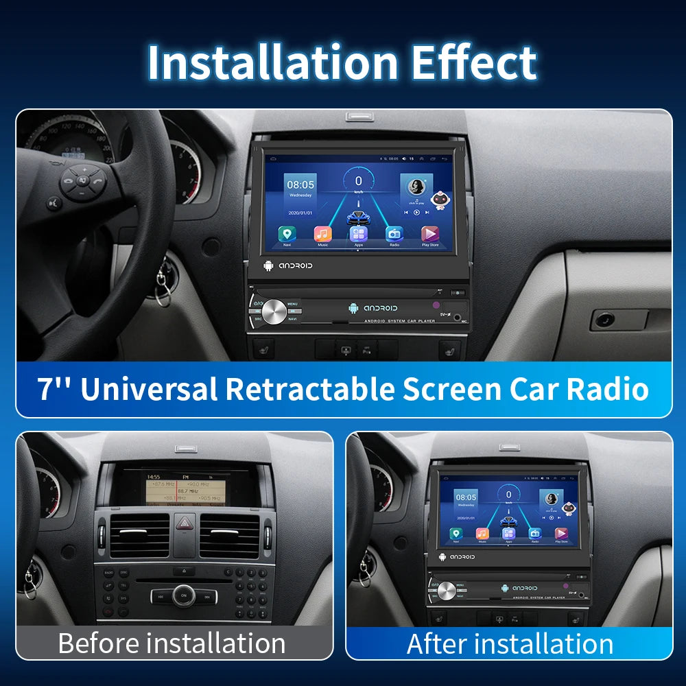 Hikity Autoradio Retráctil de 7" AutoRadioCanario