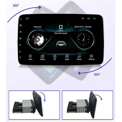 Radio de Coche Android 10"  1din Dvd Pantalla Rotativa de 360 Grados AutoRadioCanario
