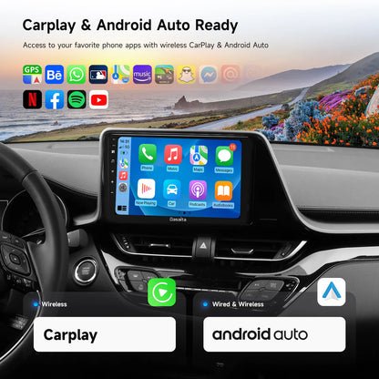 Dasaita 9" QLED con GPS para Toyota CHR 2016-2020 | Carplay y Android Auto Inalámbrico
