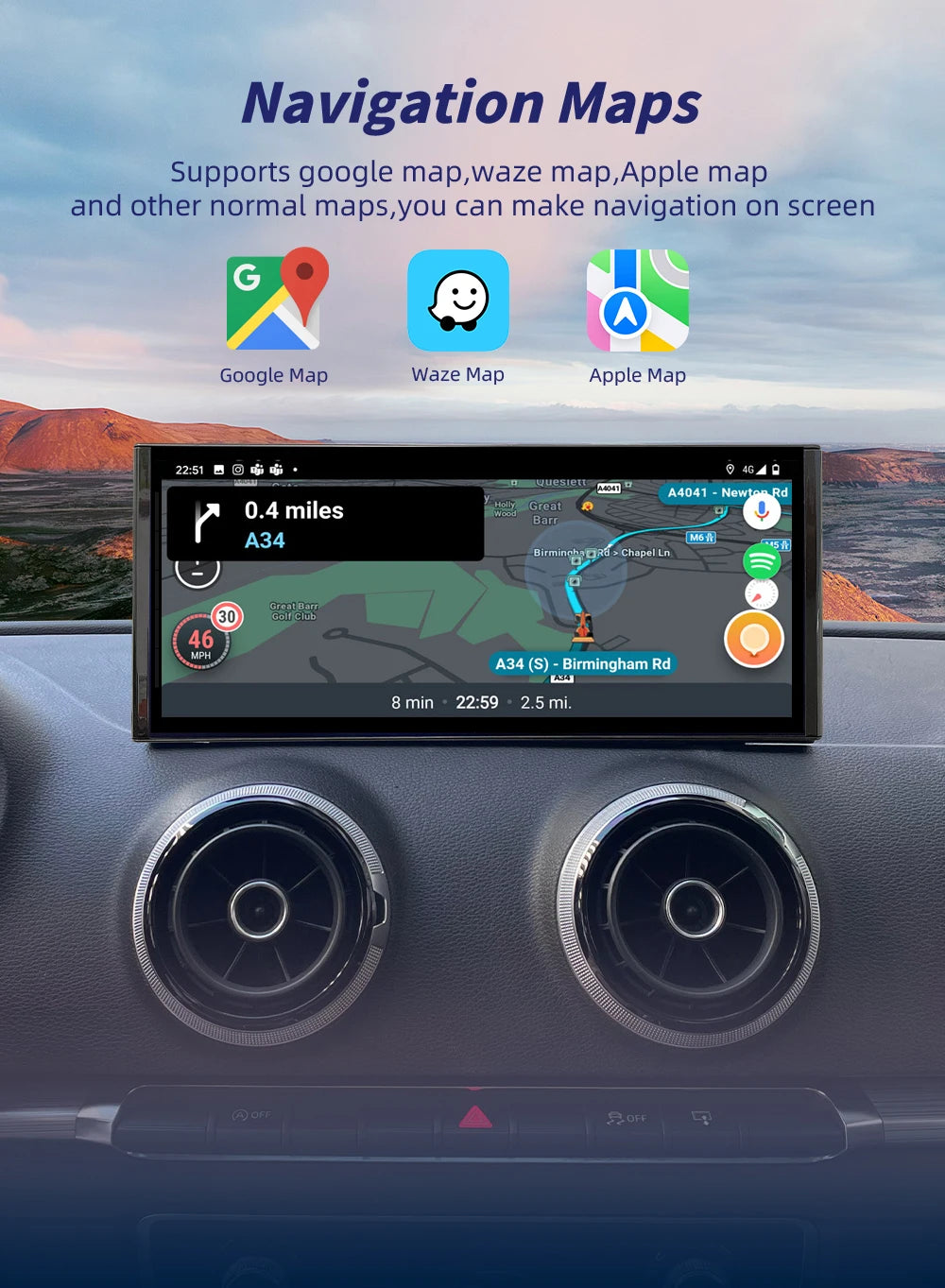Multimedia Audi A3: 10.25" CarPlay Android 13 AutoRadioCanario