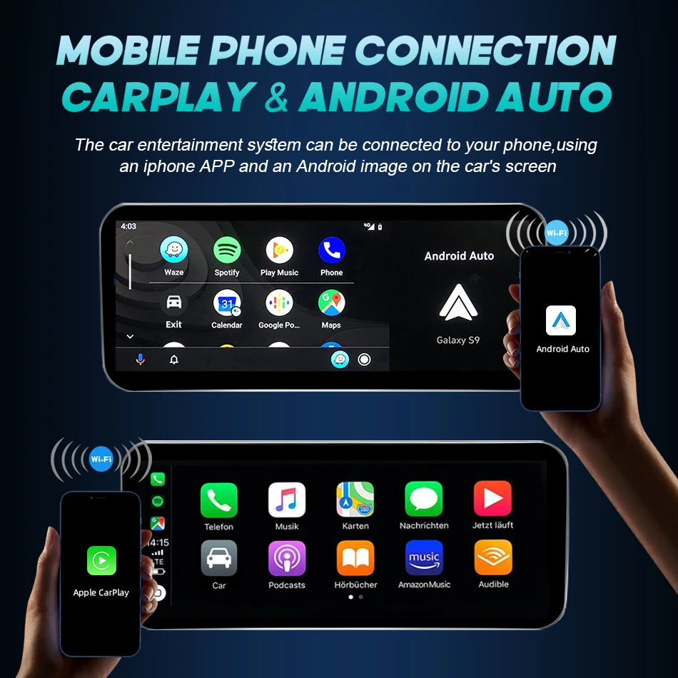 Radio Android 14 8.8” 2 Din per Mercedes Classe C W204 2011-2014 – CarPlay, GPS e WIFI