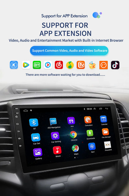 Radio Android 12 CarPlay, 9" 2 Din per Ford Fiesta MK6 2002-2008