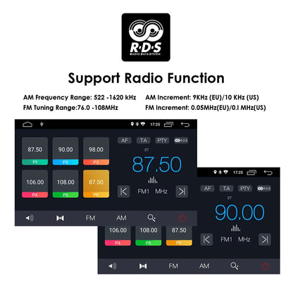Radio Android 12 CarPlay, 9" 2 Din per Ford Fiesta MK6 2002-2008