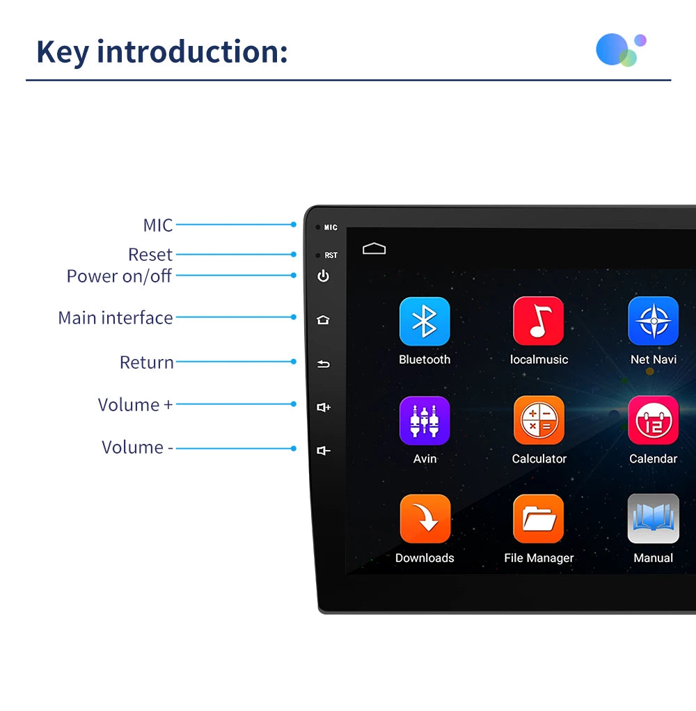 Radio Android 12 CarPlay, 9" 2 Din per Ford Fiesta MK6 2002-2008