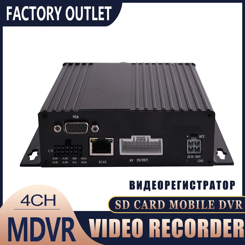 DVR 4CH 1080P GPS WIFI 7" LCD per camion, furgoni e autobus