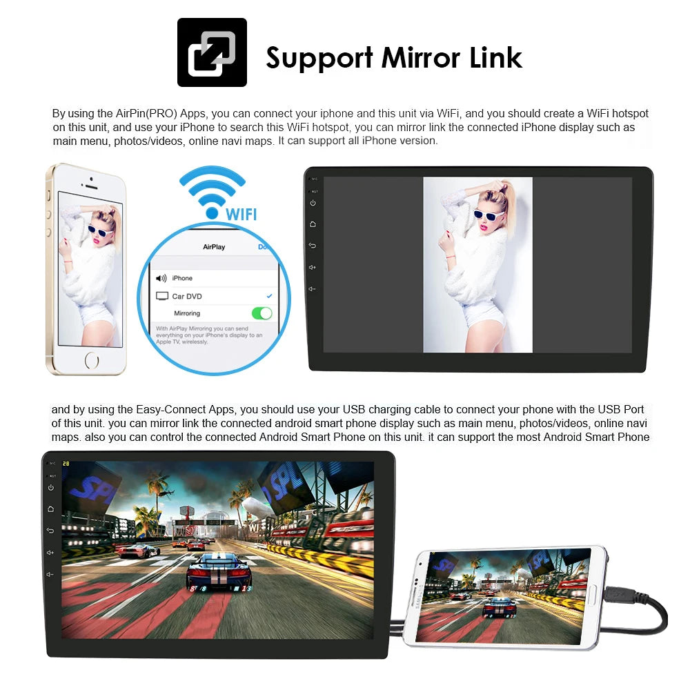 Radio Android 12 CarPlay, 9" 2 Din per Ford Fiesta MK6 2002-2008