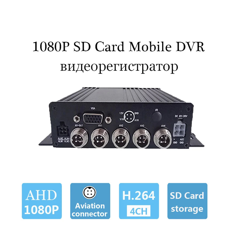 DVR 4CH 1080P GPS WIFI 7" LCD per camion, furgoni e autobus