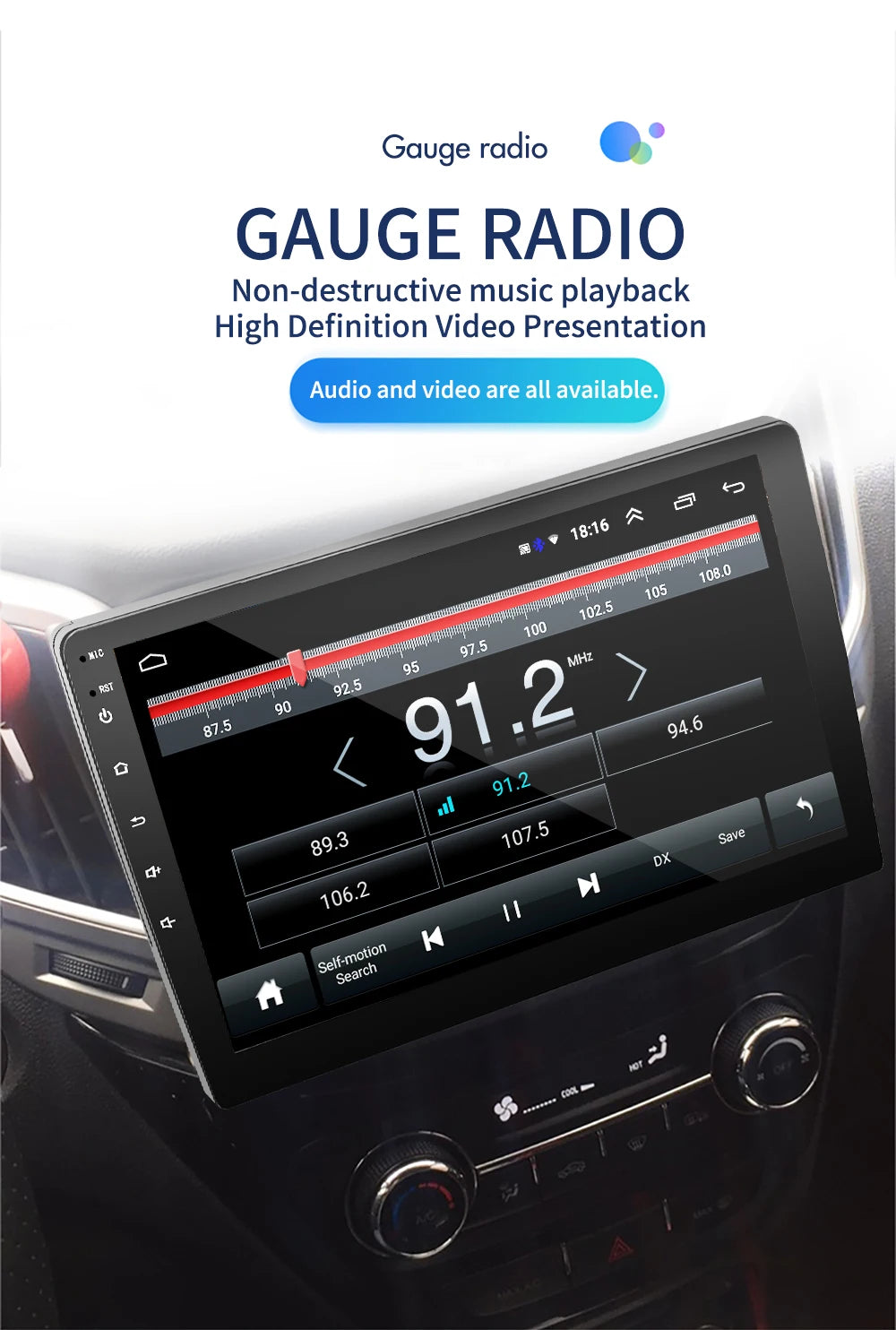 Radio Android 12 CarPlay, 9" 2 Din per Ford Fiesta MK6 2002-2008
