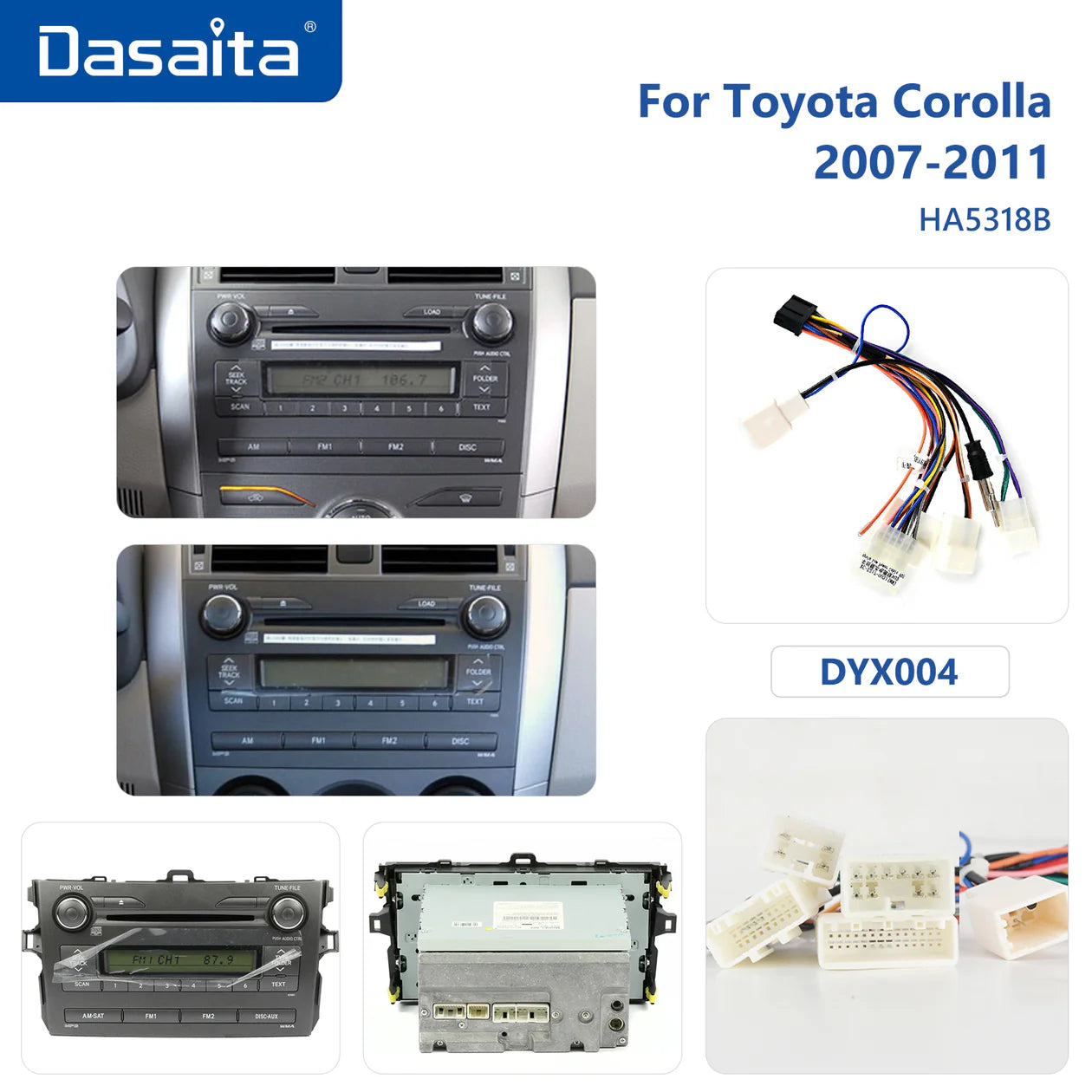 Dasaita MAX11 9" Autoradio per Toyota Corolla 2007-2013 con CarPlay e Android Auto 