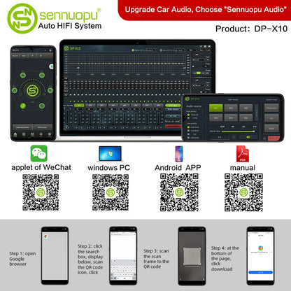 Amplificatore DSP a 4 canali e 8 canali con telecomando LCD