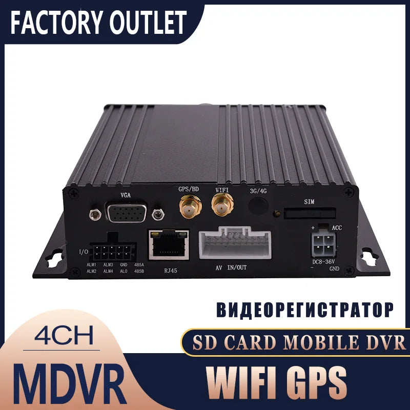 DVR 4CH 1080P GPS WIFI 7" LCD per camion, furgoni e autobus
