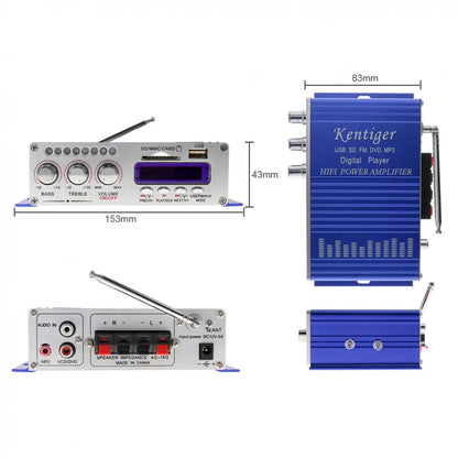 Amplificatore Hi-Fi digitale a 2 canali 12V con display LED