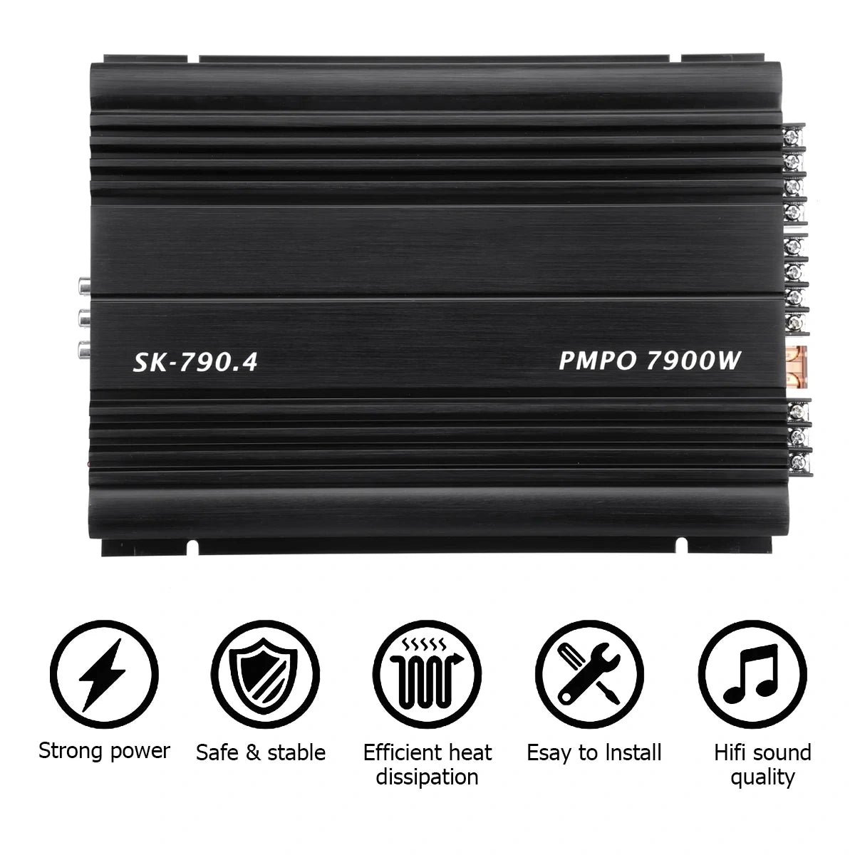 Amplificatore digitale Classe A/B 12V a 4 canali da 7900 W