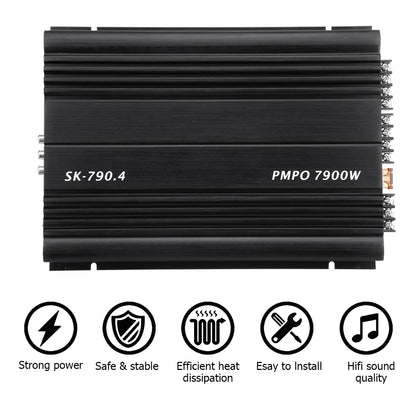 Amplificatore digitale Classe A/B 12V a 4 canali da 7900 W
