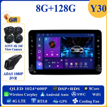 Android 13 7" 1DIN Car Stereo for Alfa Romeo Spider/159/Brera 159 Sportwagon - CarPlay, GPS &amp; More