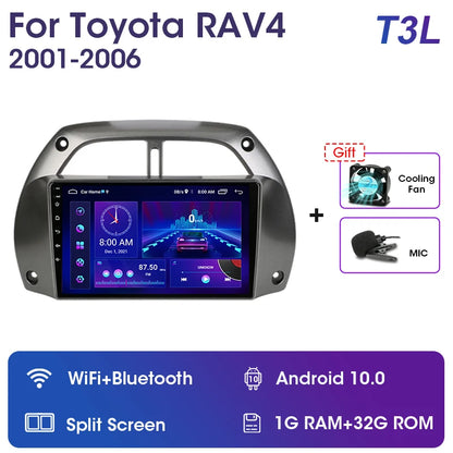 9” 2 Din Android car radio for Toyota RAV4 2001–2006