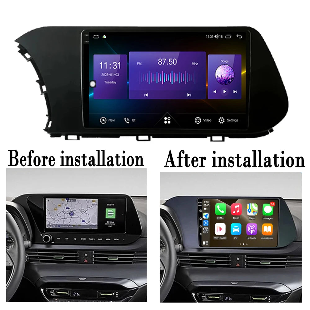 Lettore autoradio Android 14 da 9" per Hyundai I20 2021-2022 GPS