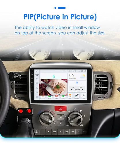 Autoradio 9" 2DIN Android 13 para Lancia Ypsilon 2006-2011