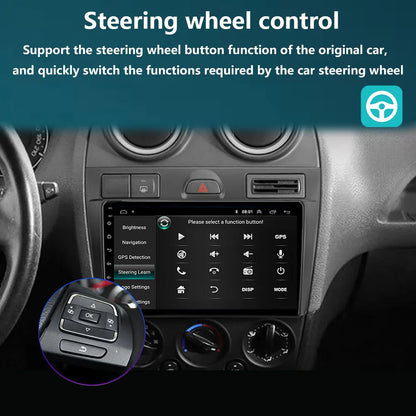 Radio Android 12 CarPlay, 9" 2 Din per Ford Fiesta MK6 2002-2008