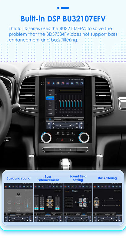 Autoradio Android 13 da 9,7" con doppio DIN per Renault Megane 4/Koleos/Samsung SM6/Talisman 2017-2019
