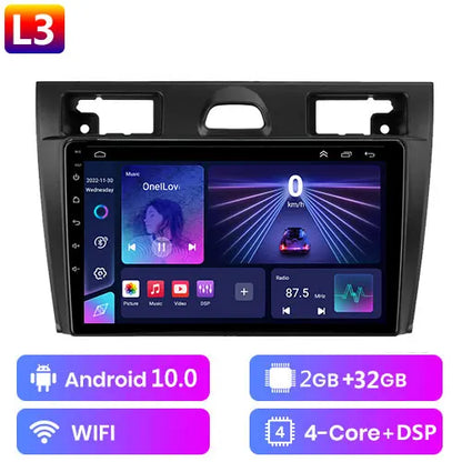 Radio Android 12 CarPlay, 9" 2 Din per Ford Fiesta MK6 2002-2008