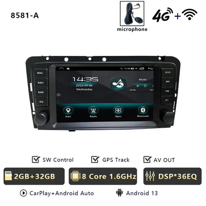 Autoradio Android 8" Double Din per Volvo S60 2005-2009