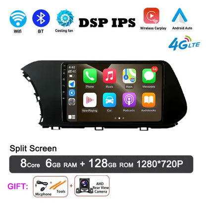 Lettore autoradio Android 14 da 9" per Hyundai I20 2021-2022 GPS