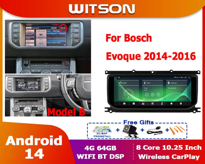 10.25" Double Din Android Car Stereo for Range Rover Evoque 2012-2018