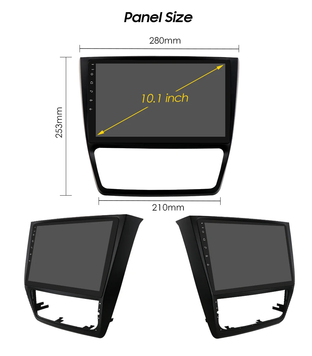 Autoradio 10.1" 2 Din para Skoda Yeti 2009-2014 con CarPlay y Android Auto