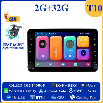 Android 13 7" 1DIN Car Stereo for Alfa Romeo Spider/159/Brera 159 Sportwagon - CarPlay, GPS &amp; More