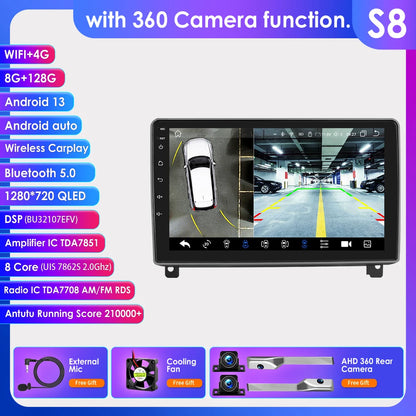 Autoradio GPS da 9" Peugeot 407 CC SW 2004-2011 CarPlay 2DIN