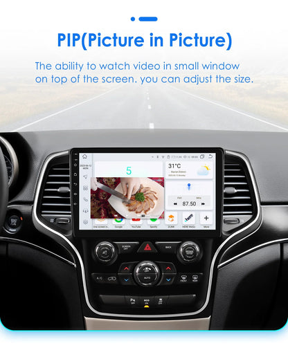 Hizpo 10.1" 2DIN CarPlay Android 13 per Jeep Grand Cherokee 2014-2022
