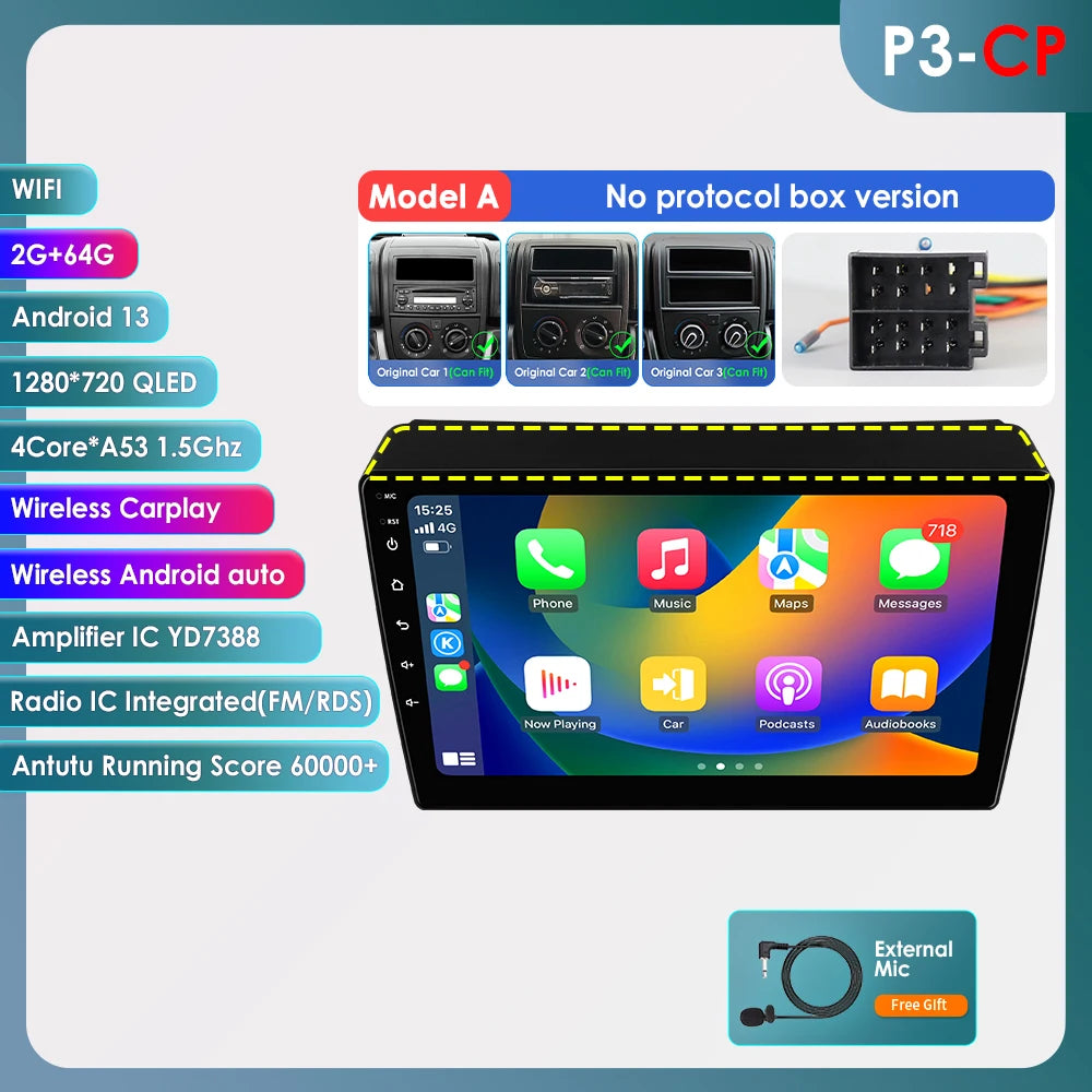 Android 9" CarPlay DSP per Fiat Ducato, Citroen Jumper, Peugeot Boxer