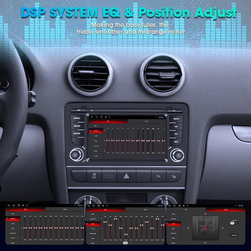 A3 Navigator: Radio 7" Android CarPlay AutoRadioCanario