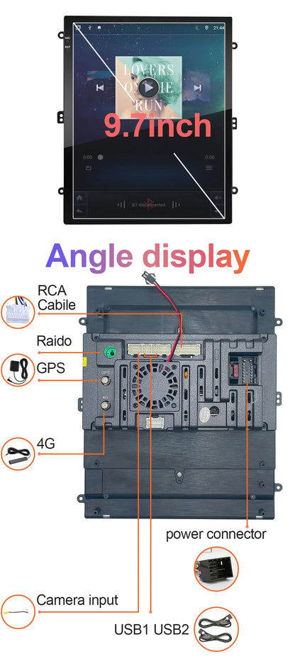 Autoradio 9.7" 1DIN para Mitsubishi Pajero 1999-2011