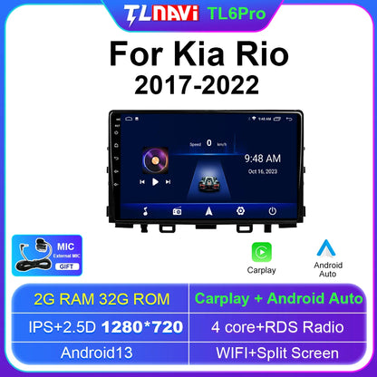 Autoradio stereo Android Auto da 9" per Kia Rio 2017-2022