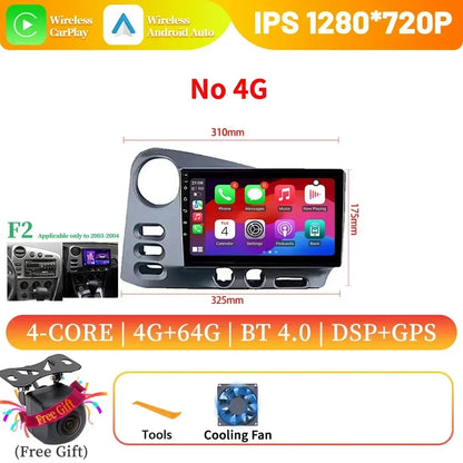 9" Android 14 CarPlay for Toyota Matrix 2003-2008 and Pontiac Vibe 2003-2004