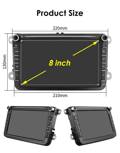 Car radio 8" Android 13 for VW Golf, Passat B7, Polo, Tiguan