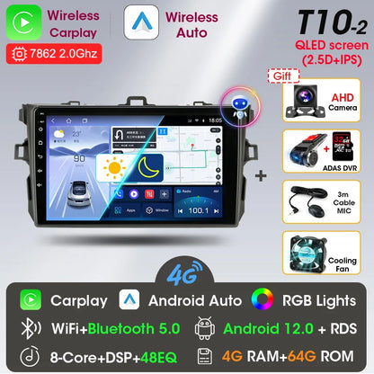 9" 2DIN Android Car Stereo for Toyota Corolla 2006-2012