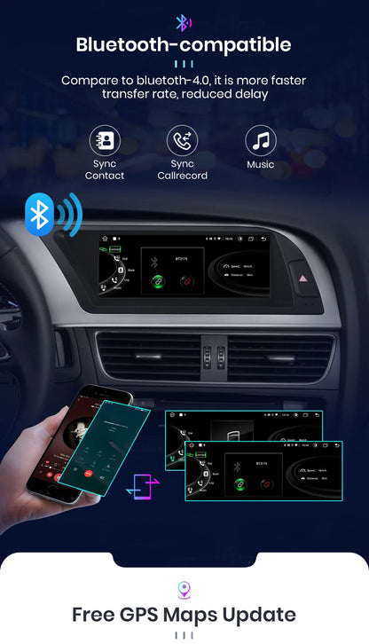 CarPlay Android Auto 8.8" 1 Din for Audi A4L 2009-2016