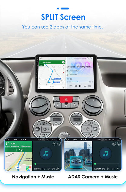 Autoradio GPS Android CarPlay da 9" per Fiat Panda 2003-2012